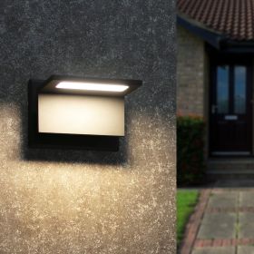 Inowel Wall Light Outdoor LED Wall Mount Lamp Modern Wall Mount Sconce Lantern Fixture for Porch Front Door 17309 - Black