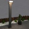 Inowel Outdoor Pathway Lights LED Bollard Light Landscape Path Light Modern Waterproof Driveway Lights 11706 - Grey - 23.62in