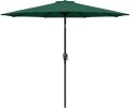 Simple Deluxe 9ft Outdoor Market Table Patio Umbrella with Button Tilt, Crank and 8 Sturdy Ribs for Garden, Green - as Pic