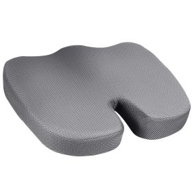 Seat Cushion Coccyx Orthopedic Memory Foam Cushion Tailbone Hip Support Chair Pillow for Office Car Seat - Grey