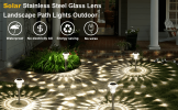 Solar Pathway Lights, Solar Garden Lights Outdoor White, Waterproof Led Path Lights for Yard, Patio, Landscape, Walkway - 4 pcs
