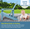 Patio Hips Plastic Adirondack Chair Lounger Weather Resistant Furniture for Lawn Balcony in Lake Blue - as Pic