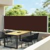 Patio Retractable Side Awning 55.1"x236.2" Brown