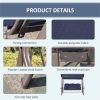 Outdoor Patio Swing Chair (Swiship ship)( Prohibited by WalMart ) - Brown Frame, Dark Blue Cushions