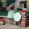 Round 2 Person - 23.6" Long Bistro Set (7 Colors Available) - Mint Green