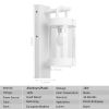 Inowel Wall Lights Outdoor Lantern with Dusk to Dawn Sensor E26 Bulb (Not Include) Max 28W 32331 - White