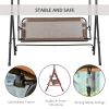 2-Seat Outdoor Patio Swing Chair-Brown (Swiship ship)(Prohibited by WalMart ) - Brown