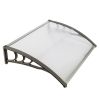 Free shipping 100 x 80 Household Application Door & Window Rain Cover Eaves Canopy White & Black Bracket YJ - grey