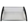 Free shipping 100 x 80 Household Application Door & Window Rain Cover Eaves Canopy White & Black Bracket YJ - black