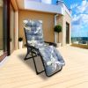 67x22in Chaise Lounger Cushion Recliner Rocking Chair Sofa Mat Deck Chair Cushion - Blue_MultiLeaf