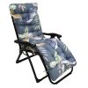 67x22in Chaise Lounger Cushion Recliner Rocking Chair Sofa Mat Deck Chair Cushion - Blue_MultiLeaf