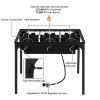 Outdoor Camp Stove High Pressure Propane Gas Cooker Portable Cast Iron Patio Cooking Burner (Three Burner 225000-BTU) - Picture shows