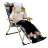 67x22in Chaise Lounger Cushion Recliner Rocking Chair Sofa Mat Deck Chair Cushion - Blue_MultiLeaf