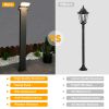 Inowel Outdoor Pathway Lights LED Bollard Light Landscape Path Light Modern Waterproof Driveway Lights 11706 - Grey - 23.62in