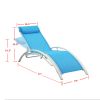 (Only for Pickup)Reclining Sun Lounger Set (Set of 2) - Blue