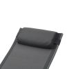 (Only for Pickup)Reclining Sun Lounger Set (Set of 2) - Gray