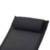 (Only for Pickup)Reclining Sun Lounger Set (Set of 2) - Black