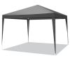 10'x10' Gazebo Waterproof Outdoor Canopy Patio Tent Party Tent for Wedding BBQ Cater, Black - as picture