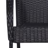 Stackable Patio Chairs 2 pcs Poly Rattan Black - Black
