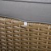Customizable Outdoor Patio Furniture Set, Wicker Furniture Sofa Set with Thick Cushions, Suitable for Backyard, Porch. - Gray