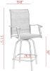 Outdoor 30" Swivel Bar Stools Patio Sling Bar Chairs, Set of Two - Set of 2