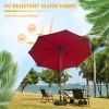 9 ft. Aluminum Market Crank and Tilt Patio Umbrella - Red