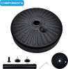Simple Deluxe 20" Heavy Duty Patio Market Umbrella Stand with Steel Holder Water Filled for Outdoor, Lawn, Garden, 20inch, Round Base - as Pic