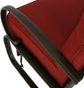 Patio Swing Glider Bench Outdoor Cushioed 2 Person Rocking Chair Garden Loveseat;  Brick Red - Red
