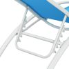 (Only for Pickup)Reclining Sun Lounger Set (Set of 2) - Blue