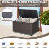 Outdoor Wicker Storage Box with Zippered Liner-133 Gallon - 133 Gallon