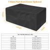 210D Waterproof Outdoor Furniture Cover Windproof Dustproof Patio Furniture Protector Oxford Cloth Garden 47.24x47.24x29.13 inch - S
