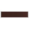 Patio Retractable Side Awning 55.1"x236.2" Brown