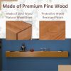 72'' Fireplace Mantel Wooden Wall Mounted Floating Shelf 8" Deep Solid Pine Wood,Natural - as Pic
