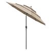 10Ft 3-Tiers Patio Umbrella Khaki - As Picture