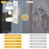 Inowel Wall Lights Outdoor Lantern with Dusk to Dawn Sensor E26 Bulb (Not Include) Max 28W 32331 - White