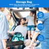 Foldable Beach Canopy Tent Collapsible Shade Sail Sun Protection Windproof Shelter 4 Sandbag 2 Pole Portable Storage Bag Rectangle Blue - Blu_3_3_2M