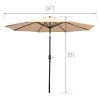 9 ft. Aluminum Market Crank and Tilt Patio Umbrella - Beige