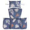 Egg Chair Cushion Hanging Basket Seat Cushion Thicken Soft Egg Swing Chair Pad Hanging Egg Chair Cushion with Headrest - Blue_BeigeLeaf