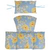 Egg Chair Cushion Hanging Basket Seat Cushion Thicken Soft Egg Swing Chair Pad Hanging Egg Chair Cushion with Headrest - Blue_YellowLeaf