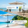 17.72" 24.2 lbs Market Heavy Duty Umbrella Round Stand Base for Patio, Outdoor, Deck, Lawn, Garden, Bronze - as Pic