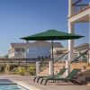 Simple Deluxe 9ft Outdoor Market Table Patio Umbrella with Button Tilt, Crank and 8 Sturdy Ribs for Garden, Green - as Pic