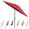 11Ft 3-Tiers Patio Umbrella Red - As Picture