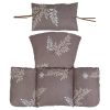 Egg Chair Cushion Hanging Basket Seat Cushion Thicken Soft Egg Swing Chair Pad Hanging Egg Chair Cushion with Headrest - Coffee_BeigeLeaf
