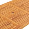 9 Piece Folding Patio Dining Set Solid Teak Wood