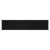 Patio Retractable Side Awning 55.1"x236.2" Black