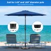 17.72" 24.2 lbs Market Heavy Duty Umbrella Round Stand Base for Patio, Outdoor, Deck, Lawn, Garden, Bronze - as Pic