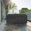 210D Waterproof Outdoor Furniture Cover Windproof Dustproof Patio Furniture Protector Oxford Cloth Garden 47.24x47.24x29.13 inch - S