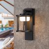 Inowel Wall Sconce Replaceable GX53 LED Bulb Porch Light Modern Waterproof Wall Lamps IP44 Waterproof Outdoor Garden Light 36309 - Black