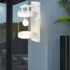 Inowel Wall Lights Outdoor Lantern with Dusk to Dawn Sensor E26 Bulb (Not Include) Max 28W 32331 - White