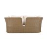 Customizable Outdoor Patio Furniture Set, Wicker Furniture Sofa Set with Thick Cushions, Suitable for Backyard, Porch. - Beige